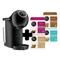 Cafetiera cu capsule Krups Genio S Plus + Capsule Nescafe Dolce Gusto, 1500W, Negru