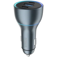 Car Charger Proove Super Charge 130W (2 Type-C + USB) Metal Gray
