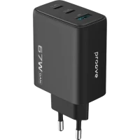Incarcator Proove, Silicone Power 67W, 2Type-C+USB, (fara cablu), Black Incarcator Proove, Silicone Power 67W, 2Type-C+USB, (fara cablu), Black