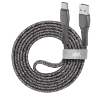 Cablu de încărcare și date Rivacase PS6102, USB Type-C/USB Type-A, 1,2m, Gri