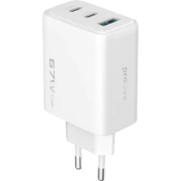 Incarcator Proove, Silicone Power 67W, 2Type-C+USB, (fara cablu), White