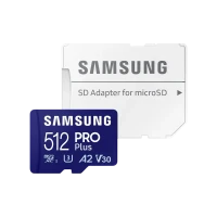 .512GB MicroSD (Class 10) UHS-I (U3) +SD adapter, Samsung PRO Plus 