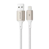 Cablu USB (8-pin), Proove Dense Metal 2.4A (1m), White
