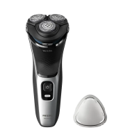 Электробритва мужская Philips 3000 Series Чёрный | Серебристый - Роторная | Влажный,Сухой | 60 мин
