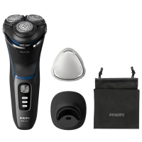 Электробритва мужская Philips 3000 Series Чёрный - Роторная | Влажный,Сухой | 60 мин