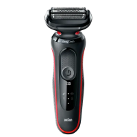 Электробритва мужская Braun Series 5 51-R1000s Wet & Dry Черный | Красный - Сеточная | Влажный,Сухой | 50 мин