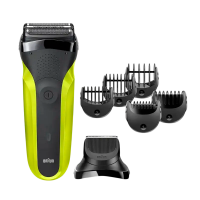 Электробритва мужская Braun 300BT Чёрный | Зелёный - Сеточная | Сухой | 30 мин