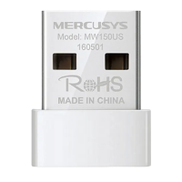Adapter USB MERCUSYS MW150US Alb - Până la 150 Mbp/s
