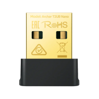 Wi-Fi адаптер TP-LINK Archer T2UB Nano Черный - 200 Mбит/c, 433 Mбит/c