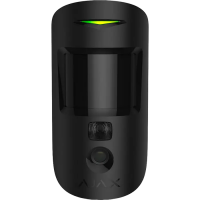 Датчик движения Ajax MotionCam (PhOD) Black Черный - Батарея | IP50 | До 12 м Датчик движения Ajax MotionCam (PhOD) Black Черный - Батарея | IP50 | До 12 м