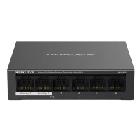 Switch de rețea MERCUSYS MS106LP Negru - 40 W | 4x IEEE 802.3af/at