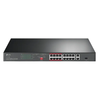 PoE коммутатор TP-LINK Rackmount Switch Черный - 172.8 Вт | 16x IEEE 802.3af/at PoE коммутатор TP-LINK Rackmount Switch Черный - 172.8 Вт | 16x IEEE 802.3af/at