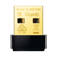 USB Aдаптер TP-LINK TL-WN725N Черный - До 150 Mбит/c