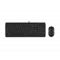 Set Tastatură + Mouse A4Tech F1512 Membrană Negru - Cu fir | Română,Engleza,Rusă