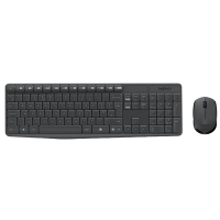 Set Tastatură + Mouse Logitech MK235 Membrană Gri - Fără fir | Engleza Set Tastatură + Mouse Logitech MK235 Membrană Gri - Fără fir | Engleza