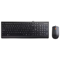 Клавиатура и мышь Lenovo Essential 4X30L79912 Мембрана Черный - Проводное | Английский,Русский