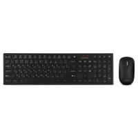 Set Tastatură + Mouse SVEN KB-C2550W Negru - Fără fir | Rusă,Engleza