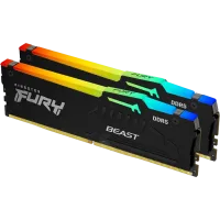 Оперативная память Kingston FURY Beast RGB FURY Beast RGB 64 ГБ Чёрный - DDR5 SDRAM | 5600 МГц | 2x 32 ГБ