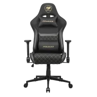 Scaun Gaming Cougar Armor One V2 Gold F PVC Piele Negru | Auriu - Oțel | 126 - 134 cm