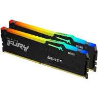 Оперативная память Kingston FURY Beast RGB FURY Beast RGB 128ГБ Чёрный - DDR5 SDRAM | 5600 МГц | 2x 64ГБ