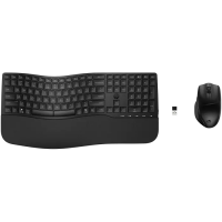 Set Tastatură + Mouse HP 680 Membrană Negru - Fără fir | Engleza,Rusă