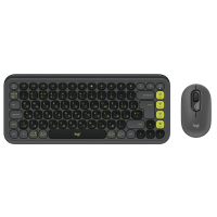 Set Tastatură + Mouse Logitech POP ICON Combo Membrană Negru - Fără fir | Ucraineană,Engleza