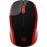 Mouse HP 200 Rosu | Negru - Optical | 1000 dpi | Fără fir Mouse HP 200 Rosu | Negru - Optical | 1000 dpi | Fără fir