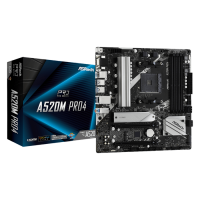 Placă de bază ASRock A520M PRO4 AM4 Micro-ATX - AMD A520 | DDR4 SDRAM | 4x UDIMM Placă de bază ASRock A520M PRO4 AM4 Micro-ATX - AMD A520 | DDR4 SDRAM | 4x UDIMM