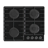 Plită pe gaz Gorenje GT 642 AB Negru - Sticlă călită Plită pe gaz Gorenje GT 642 AB Negru - Sticlă călită