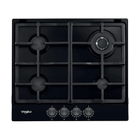 Газовая варочная панель Whirlpool TKRL 661 NB Черный - 7.8 кВт | Закаленное стекло