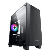 Компьютерный корпус Gamemax NOVA N5 Midi-Tower Черный - Без блока питания | Металл,Пластик АБС,Закаленное стекло | RGB