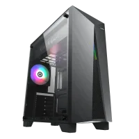 Компьютерный корпус Gamemax NOVA N6 Midi-Tower Черный - Без блока питания | Металл,Пластик АБС,Закаленное стекло | ARGB,RGB