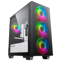 Компьютерный корпус Gamemax AERO MINI Mini-Tower Черный - Без блока питания | Металл,Пластик АБС,Закаленное стекло Компьютерный корпус Gamemax AERO MINI Mini-Tower Черный - Без блока питания | Металл,Пластик АБС,Закаленное стекло