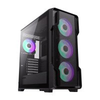 Компьютерный корпус Gamemax SIEGE BK Midi-Tower Черный - Без блока питания | Металл | RGB Компьютерный корпус Gamemax SIEGE BK Midi-Tower Черный - Без блока питания | Металл | RGB
