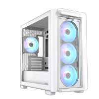 Carcasă PC ASUS A23 PLUS TG ARGB Mini-Tower Alb - ABS Plastic,Oțel,Sticlă călită