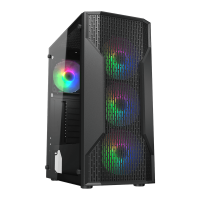 Компьютерный корпус Cougar MX 110 RGB Midi-Tower Черный - Без блока питания | Сталь, Пластик ABS, Закаленное стекло