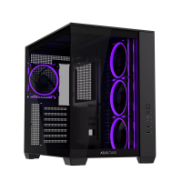 Carcasă PC ASUS A32 Plus Midi-Tower Negru - Fără PSU | Oțel, plastic ABS, Sticlă călită | ARGB Carcasă PC ASUS A32 Plus Midi-Tower Negru - Fără PSU | Oțel, plastic ABS, Sticlă călită | ARGB
