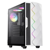 Компьютерный корпус Gamemax Diamond CP WT Midi-Tower Белый - Без блока питания | Металл, Пластик ABS, Закаленное стекло | ARGB Компьютерный корпус Gamemax Diamond CP WT Midi-Tower Белый - Без блока питания | Металл, Пластик ABS, Закаленное стекло | ARGB