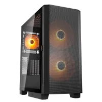 Компьютерный корпус Cougar Airface FLO RGB Midi-Tower Черный - Без блока питания | Сталь, Пластик ABS, Закаленное стекло | ARGB Компьютерный корпус Cougar Airface FLO RGB Midi-Tower Черный - Без блока питания | Сталь, Пластик ABS, Закаленное стекло | ARGB