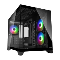 Компьютерный корпус Cougar FV150 Mini RGB Mini-Tower Черный - Без блока питания | Сталь, Пластик ABS, Закаленное стекло