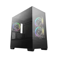 Carcasă PC Deepcool CG380 3F Mini-Tower Negru - Fără PSU | Oțel, plastic ABS, Sticlă călită Carcasă PC Deepcool CG380 3F Mini-Tower Negru - Fără PSU | Oțel, plastic ABS, Sticlă călită