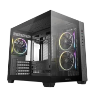 Carcasă PC Deepcool CG330 3F Midi-Tower Negru - Fără PSU | Oțel, plastic ABS, Sticlă călită Carcasă PC Deepcool CG330 3F Midi-Tower Negru - Fără PSU | Oțel, plastic ABS, Sticlă călită