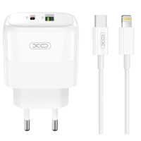 Încărcător XO L137 Alb - 20 W | USB Type-A ,USB Type-C,Lightning Încărcător XO L137 Alb - 20 W | USB Type-A ,USB Type-C,Lightning