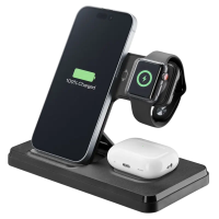 Încărcător wireless Cellularline Triple Station 3 in 1 Negru - 15 W | USB Type-C Încărcător wireless Cellularline Triple Station 3 in 1 Negru - 15 W | USB Type-C