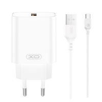 Încărcător XO CE33 + MicroUSB Alb - 18 W | USB Type-A ,micro-USB Încărcător XO CE33 + MicroUSB Alb - 18 W | USB Type-A ,micro-USB