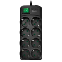 Prelungitor electric SVEN SV-021603 Negru - 1.8 m | 3680 W | 8 Prelungitor electric SVEN SV-021603 Negru - 1.8 m | 3680 W | 8