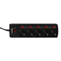 Prelungitor electric SVEN SF-05PL Negru - 3 m | 2300 W | 5 Prelungitor electric SVEN SF-05PL Negru - 3 m | 2300 W | 5