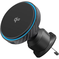Автомобильный держатель Proove Graphite Circle Qi2 Черный - На воздуховод | Пластик-АБС Автомобильный держатель Proove Graphite Circle Qi2 Черный - На воздуховод | Пластик-АБС