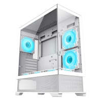 Carcasă PC Gamemax VISTA AW Midi-Tower Alb - Fără PSU | ARGB