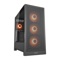 Carcasă PC Cougar MX230 RGB Midi-Tower Negru - Fără PSU | Metal,Sticlă călită